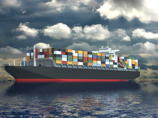 Large container ship