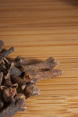 Kitchen board with spices