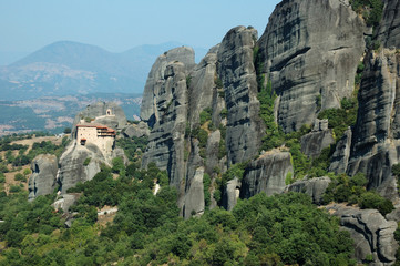 Meteora Agios Nikolaos Anapafsas rock monastery,Greece. Meteora