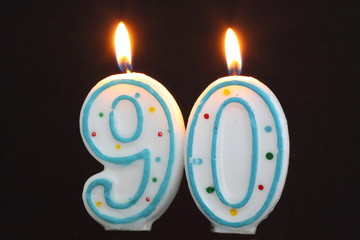 Birthday candles ninety