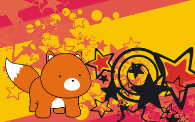 fox baby cartoon background