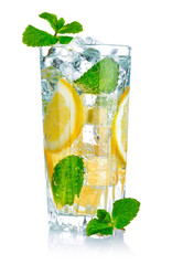 full glass of fresh cool