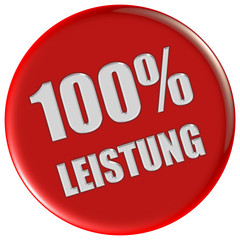 Button rot rund 100% LEISTUNG