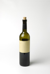 Botella de vino abierta