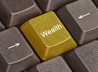 Keyboard with key for  wealth