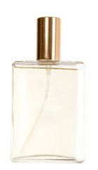 Bottle of perfume with golden cork