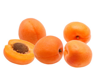 apricot isolated on white background
