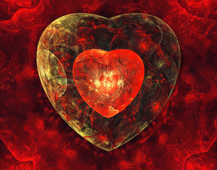 Obraz premium czerwone serce