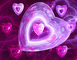 Abstract background with hearts