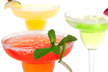 Popular Margarita cocktails row