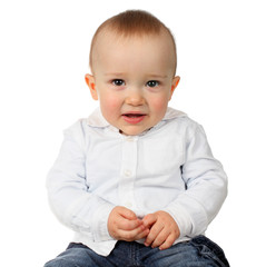 adorable baby boy posing