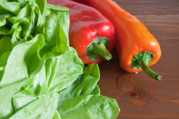Lettuce and Peppers