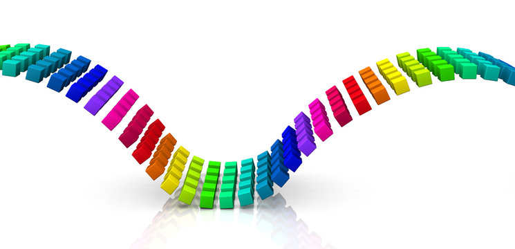 3D W&uuml;rfel - Regenbogen Schlange 07