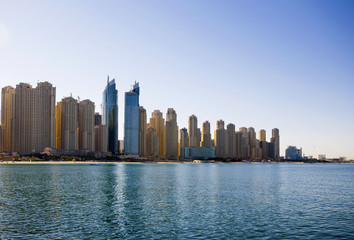 Modern city on the shore of the gulf