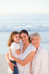 Family at the beach