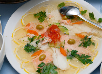 Aspic from salmon