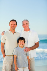 Family at the beach