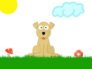 Obraz na płótnie Canvas Puppy in the grass