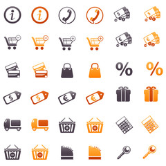 shopping Orange & Black