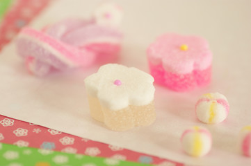 和菓子と千代紙