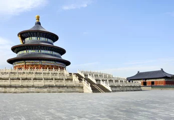 Foto op Plexiglas Het keizerlijke gewelf van de hemel in de tempel van de hemel in Peking, © robepco