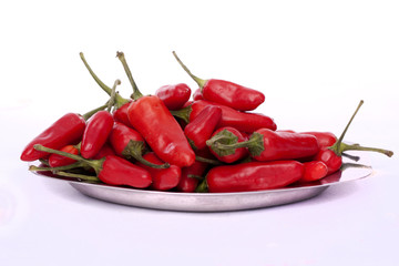 bunch of red chili peppers