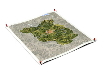 Brandenburg on unfolded map sheet.
