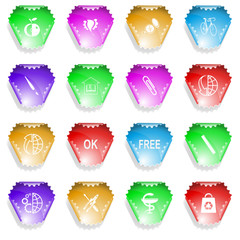 Vector set of stickers