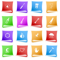 Vector set of paper template