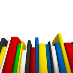 Book row as copy-space frame for educational or science subject