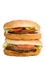 Stacked hamburgers