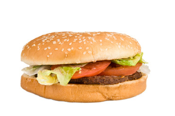 Hamburger isolated white