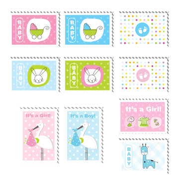 Cute stamps - design elements