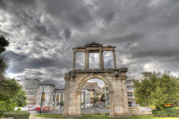 Fototapeta na wymiar Adrianou Gate in Athens