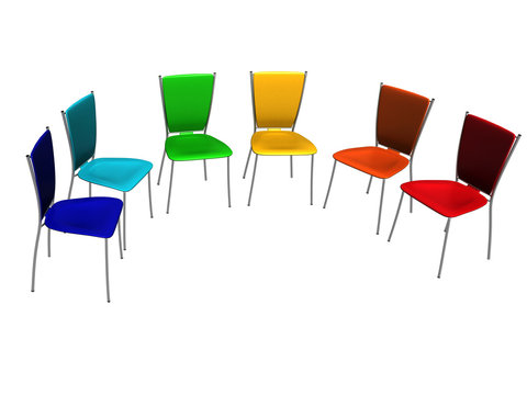 group of chairs costs a half-round