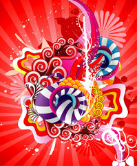 abstract circus vector illustration