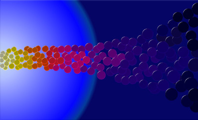 coloured circles in space