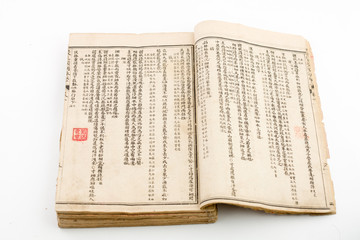 Fototapeta premium Chinese traditional medicine ancient book