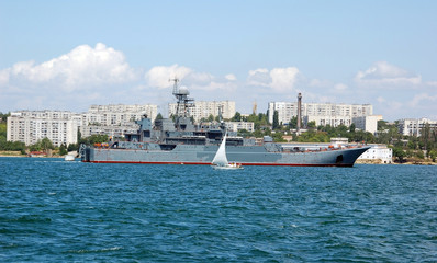 Ukrainian military ship at Black sea, Ukraine