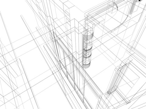 abstract scetch architectural construction