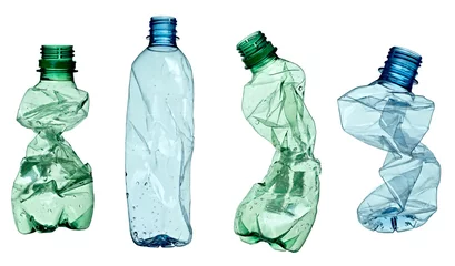 Fotobehang empty used trash bottle ecology environment © Lumos sp