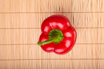 Different ripe vegetables compositions in studio on bamboo