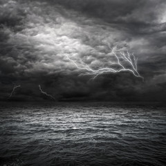 Storm in de Atlantische Oceaan