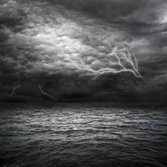 Fotobehang Onweer Storm in de Atlantische Oceaan
