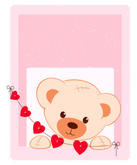 Teddy bear card design