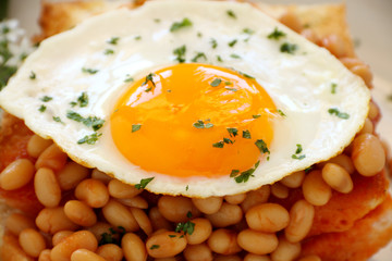 Egg On Baked Beans