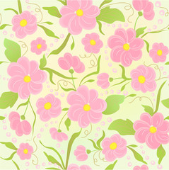 Cute floral seamless background
