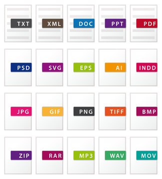 Files extensions icons