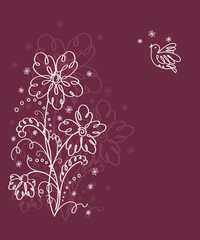 Obraz premium Cute floral card