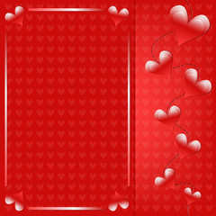 Romantic red heart background